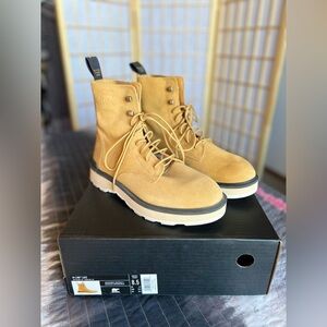 Sorel Women's Tan Boots Rugged Style with Lace-Up Design